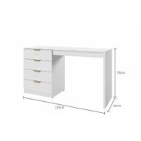 Escrivaninha Penteadeira Camarim Princess Com Porta Joias Mavaular Branco - 2