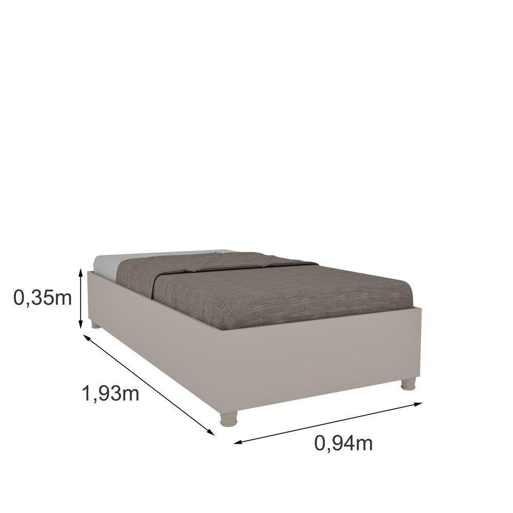 Cama Box Solteiro Monaco Tcil Off White - 2