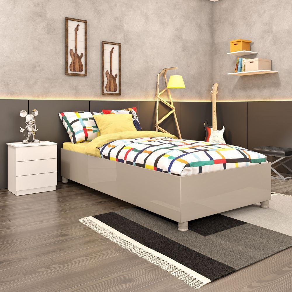 Cama Box Solteiro Monaco Tcil Off White - 3