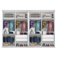 Closet Casal Sem Portas 4 Gavetas Júlia Duo Minastex Branco - 7