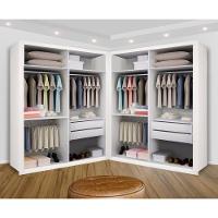 Closet Casal Sem Portas 4 Gavetas Júlia Duo Minastex Branco - 8