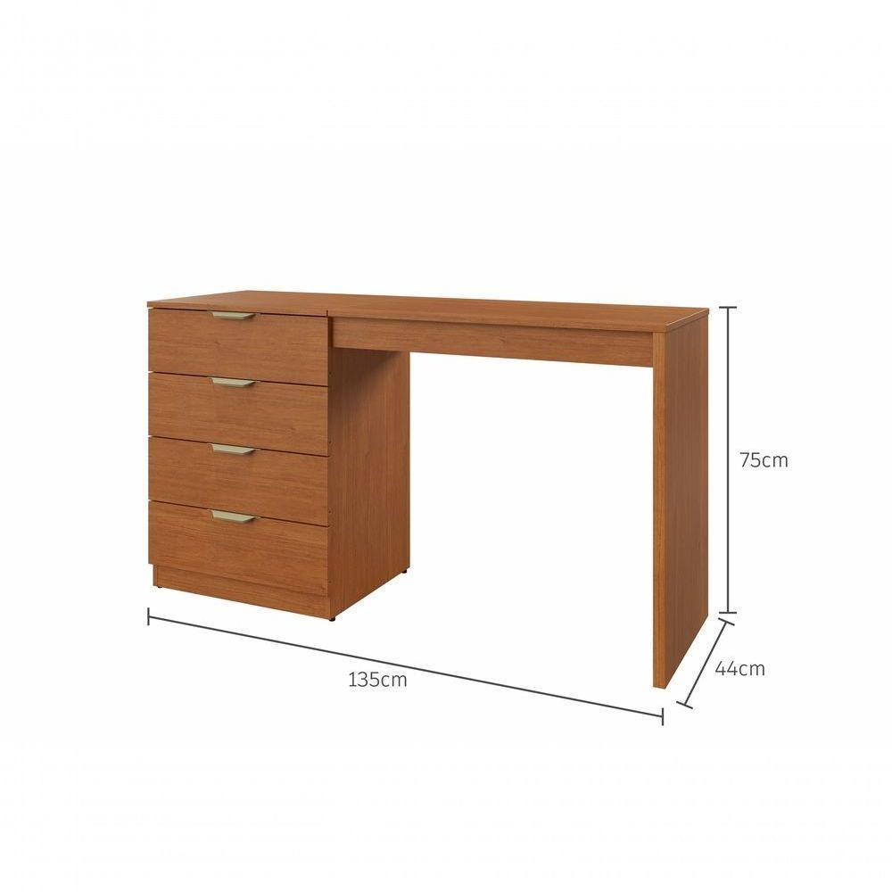 Escrivaninha Penteadeira Camarim Princess Com Porta Joias Mavaular Naturale - 5