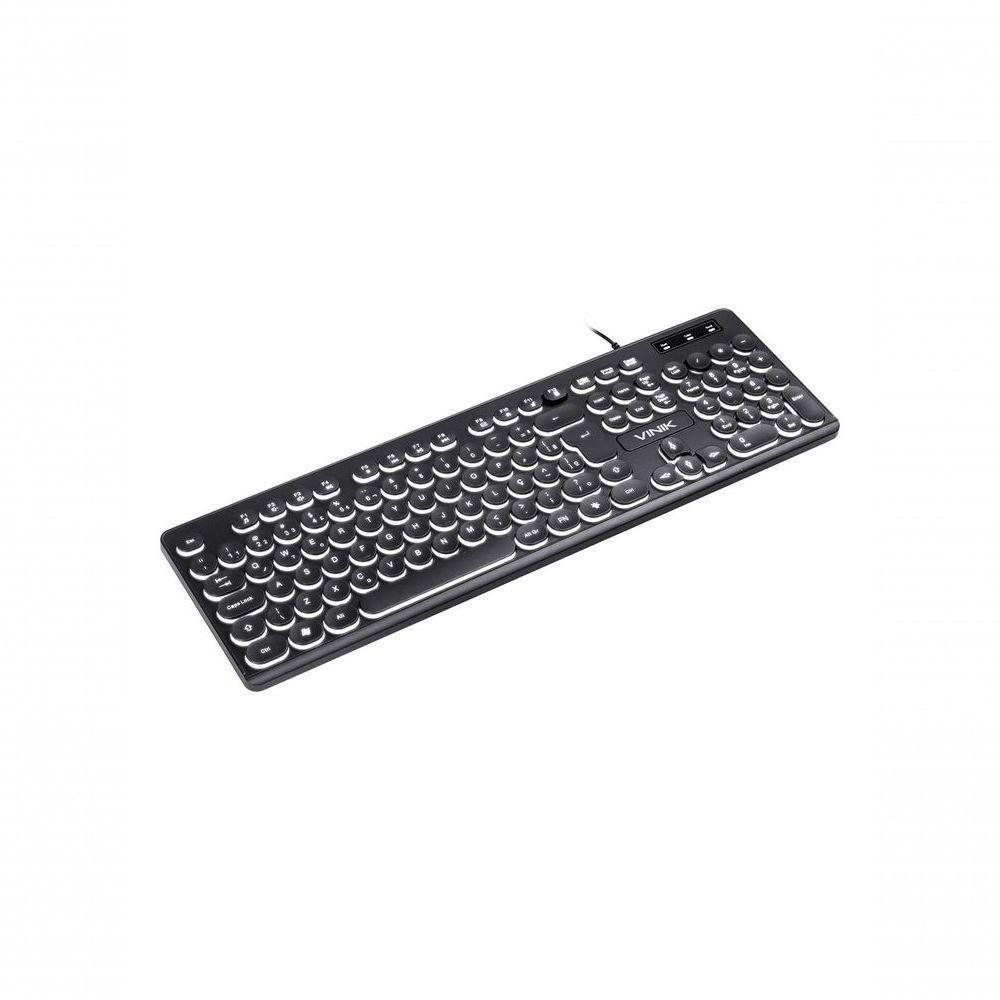 Teclado Usb Multimidia Slim Chocolate Teclas Redondas Led Branco 1.8m - Tc200 - 5