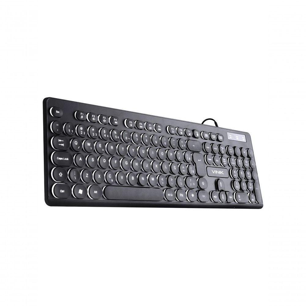 Teclado Usb Multimidia Slim Chocolate Teclas Redondas Led Branco 1.8m - Tc200 - 8