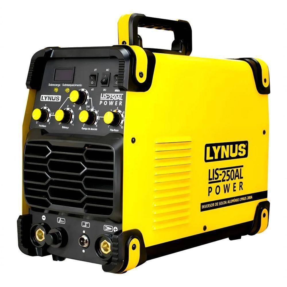 Máquina De Solda Inverter Lynus Lis-250al Power Amarela E Preta 50hz-60hz - 1