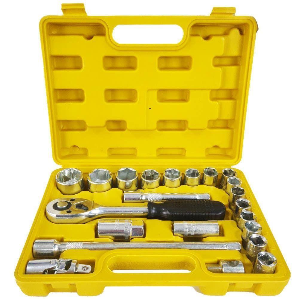 Jogo De Soquetes 1-2 Pol Com 22 Peças De 10 A 32 Mm E Maleta Evjs22m Evald - 2