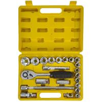 Jogo De Soquetes 1-2 Pol Com 22 Peças De 10 A 32 Mm E Maleta Evjs22m Evald