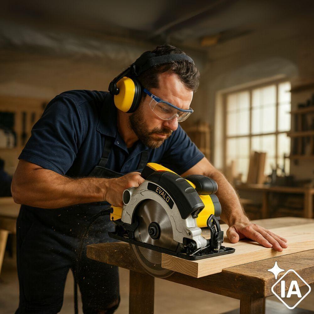 Serra Circular 1400w Com Guia Laser E Disco De Corte Esc-1400 Evald 110V - 5