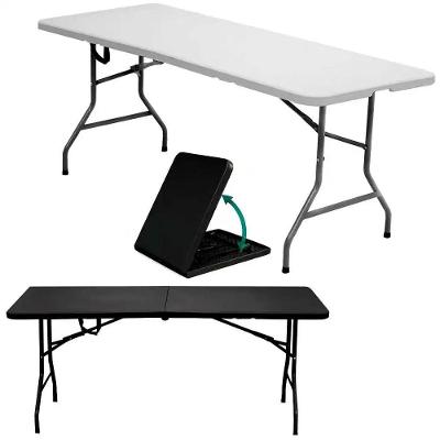 Mesa Dobrável Vira Maleta Com Alça 180 × 74 Cm Portátil Até 150 Kg Zelt