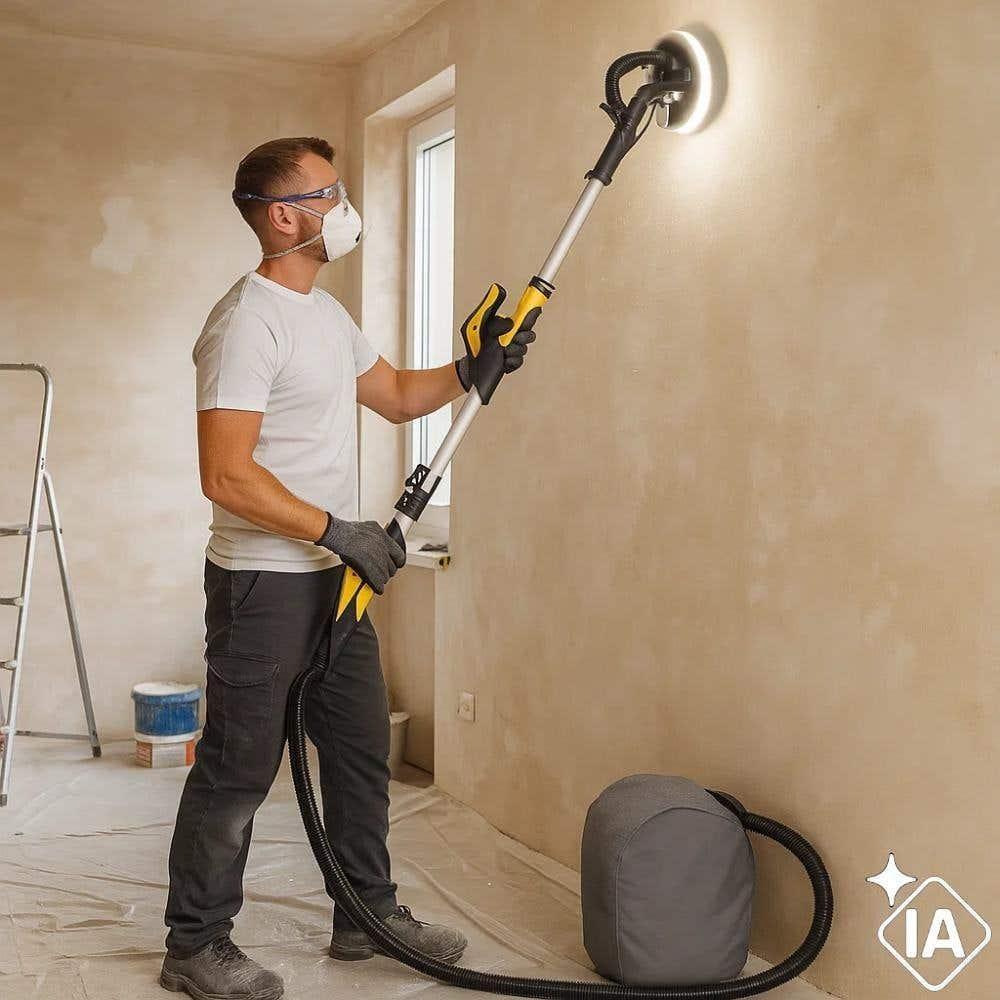 Lixadeira Para Parede E Teto Telescópica 360° 750w Led E Bolsa Elpt-750 Evald 110V - 3