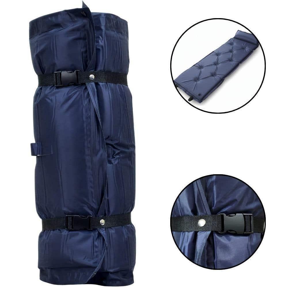 Colchonete Trekking Azul 183x57x2,5 Cm Autoinflável Com Travesseiro Inflável Zelt - 6