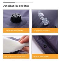 Colchonete Trekking Azul 183x57x2,5 Cm Autoinflável Com Travesseiro Inflável Zelt