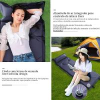 Colchonete Trekking Azul 183x57x2,5 Cm Autoinflável Com Travesseiro Inflável Zelt - 5