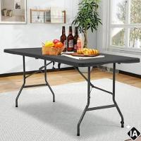 Mesa Dobrável Vira Maleta Com Alça 180 × 74 Cm Portátil Até 150 Kg Zelt
