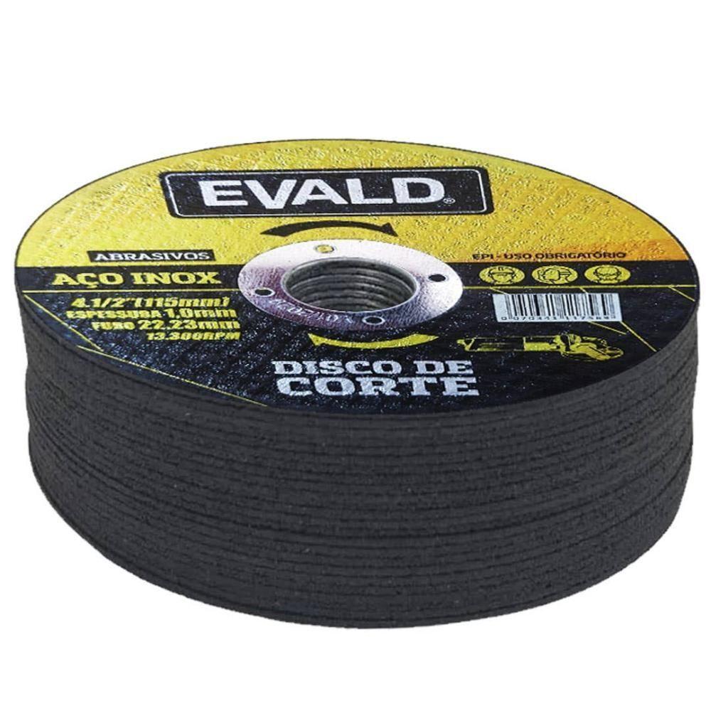 Disco De Corte 4.1-2 Pol 115 Mm Aço Inox Kit 25 Unidades Evald - 3
