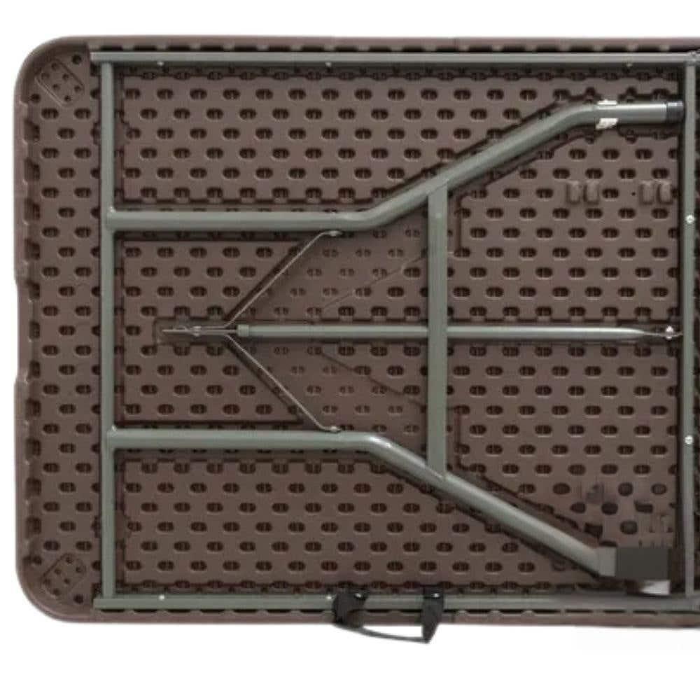 Mesa Dobrável Vira Maleta 180 X 74 Cm Portátil Até 150 Kg Rattan Zelt - 6