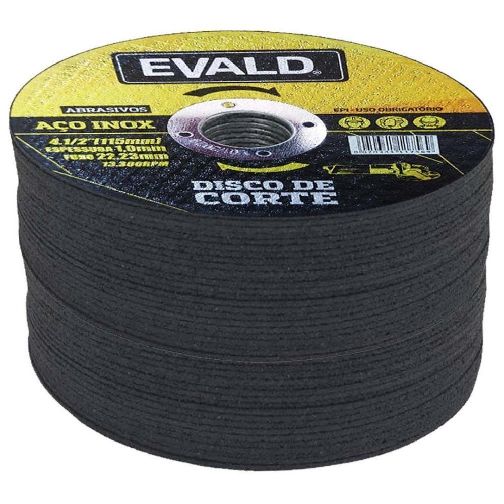 Disco De Corte 4.1-2 Pol 115 Mm Aço Inox Kit 50 Unidades Evald - 3