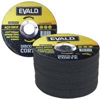 Disco De Corte 4.1-2 Pol 115 Mm Aço Inox Kit 50 Unidades Evald - 1