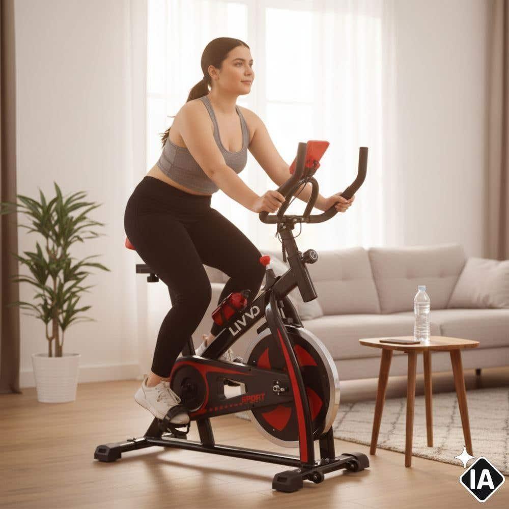 Bicicleta Ergométrica Spinning Até 120 Kg Com Inércia 13 Kg Lv-bem120 Livvo - 6