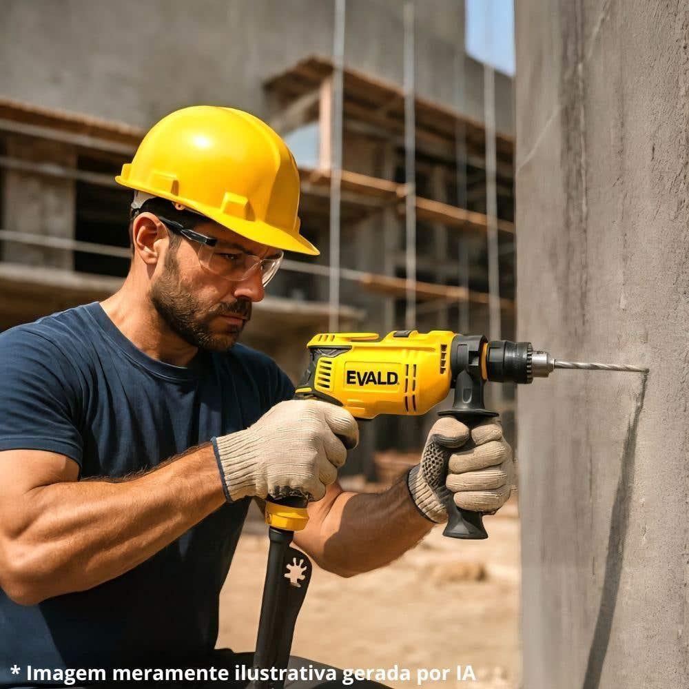 Furadeira De Impacto 1-2 Pol 13 Mm 850w Profissional Com Maleta E Kit De Brocas Efi-850m Evald 110V - 4