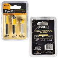 Jogo De Fresas Tupia Para Madeira Haste 6 Mm Kit 3 Peças Evjf-03 Evald - 7