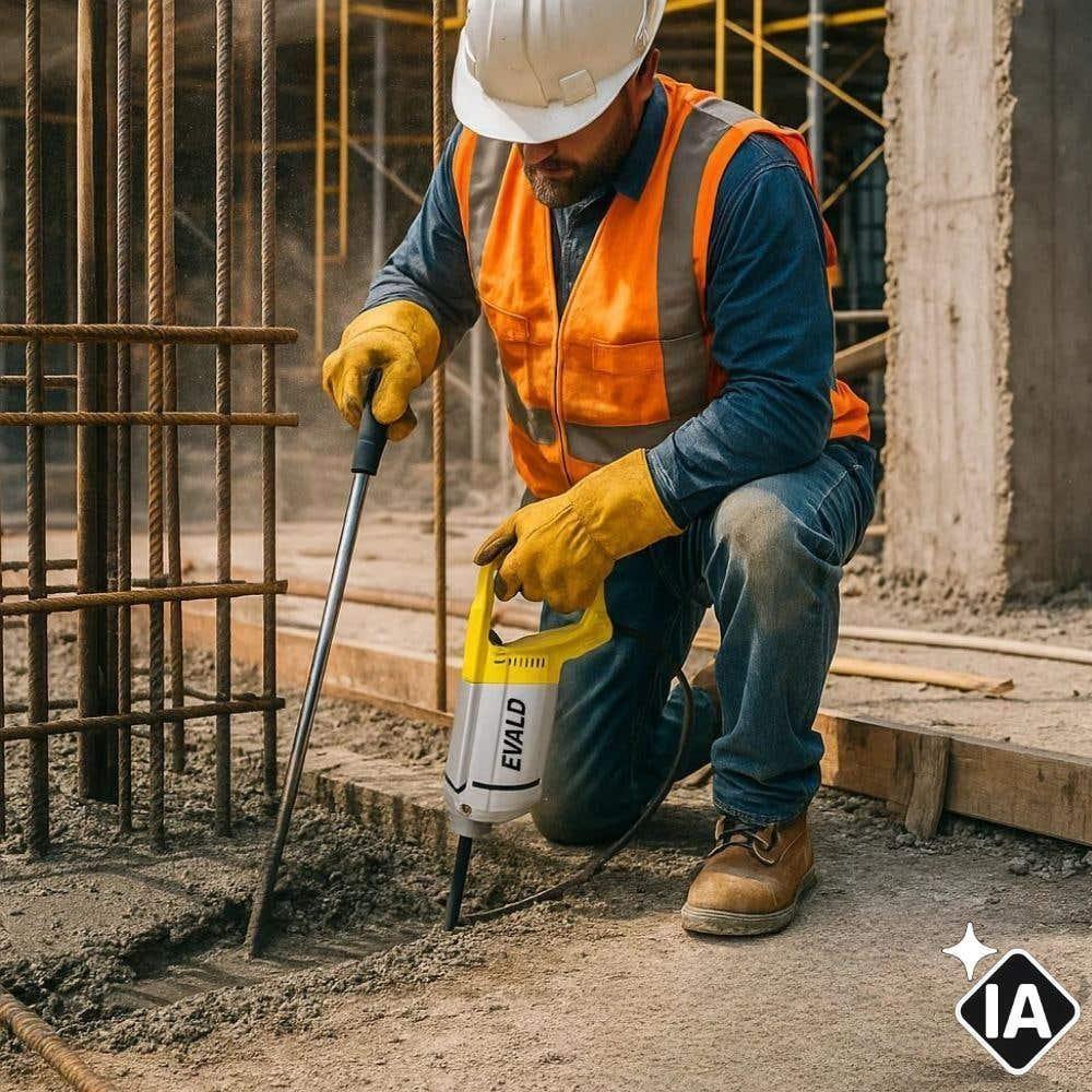 Vibrador De Concreto 1000w Portátil Evc-1000 Com Mangote 35mm 2,5m Emvc-2.5m Evald 110V - 4