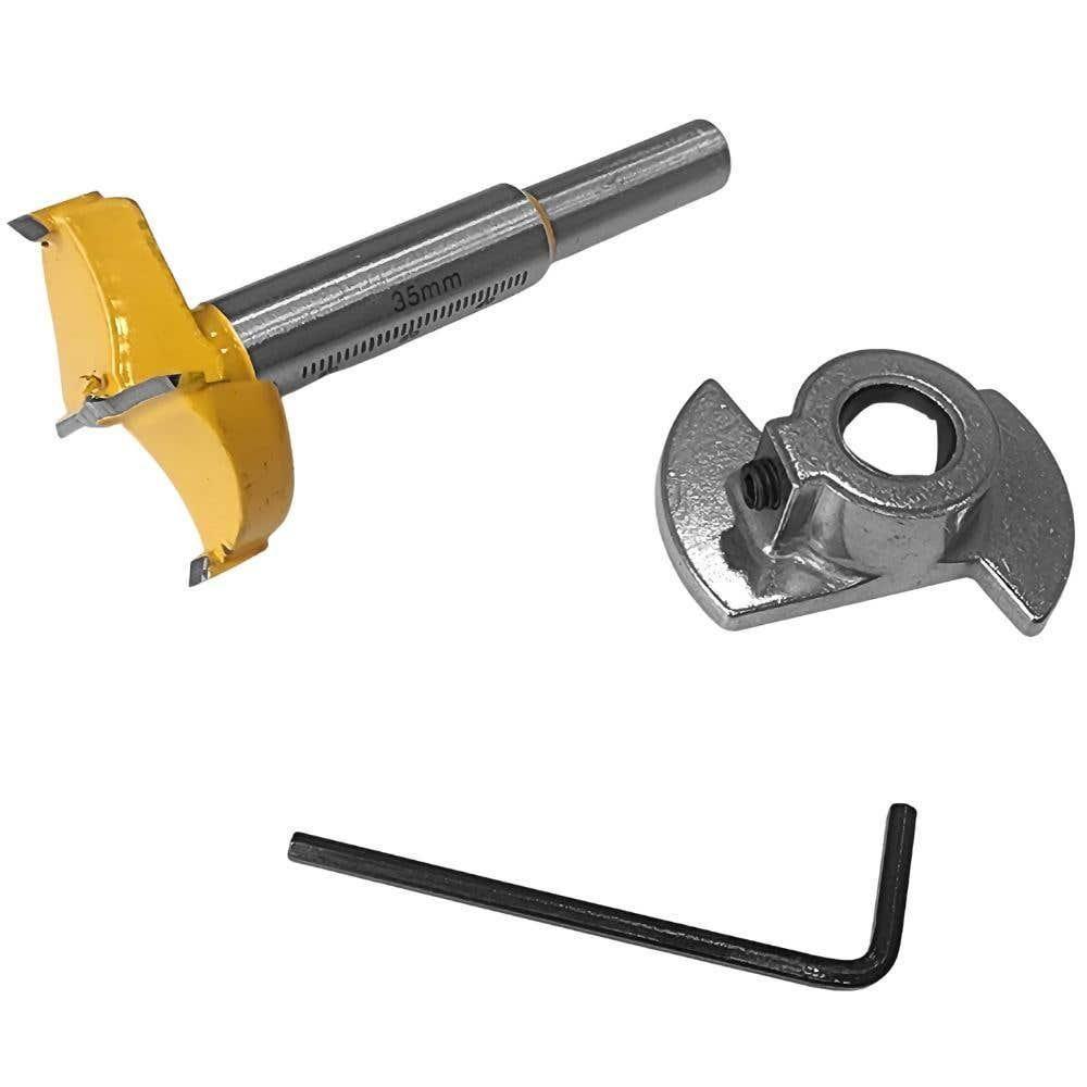 Broca De Fresa Forstner 35 Mm Para Dobradiça Com Limitador Ebf-35mm Evald - 3