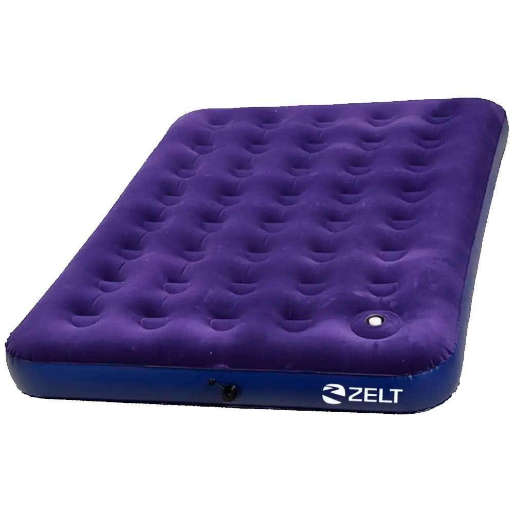 Colchão Inflável Multiuso Casal Com Inflador Mecânico De Pé 191x137x22 Cm Zelt - 1
