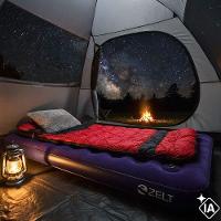 Colchão Inflável Multiuso Casal Com Inflador Mecânico De Pé 191x137x22 Cm Zelt - 2