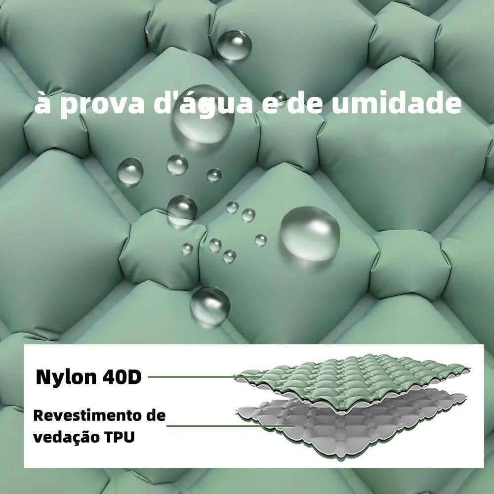 Colchão Inflável Automático Trekking Solteiro Em Nylon 215x58x6 Cm Zelt - 2
