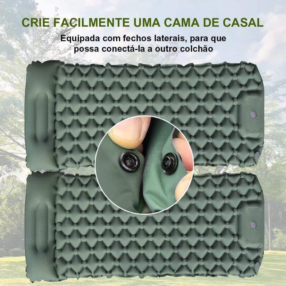 Colchão Inflável Automático Trekking Solteiro Em Nylon 215x58x6 Cm Zelt - 7