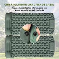Colchão Inflável Automático Trekking Solteiro Em Nylon 215x58x6 Cm Zelt - 7