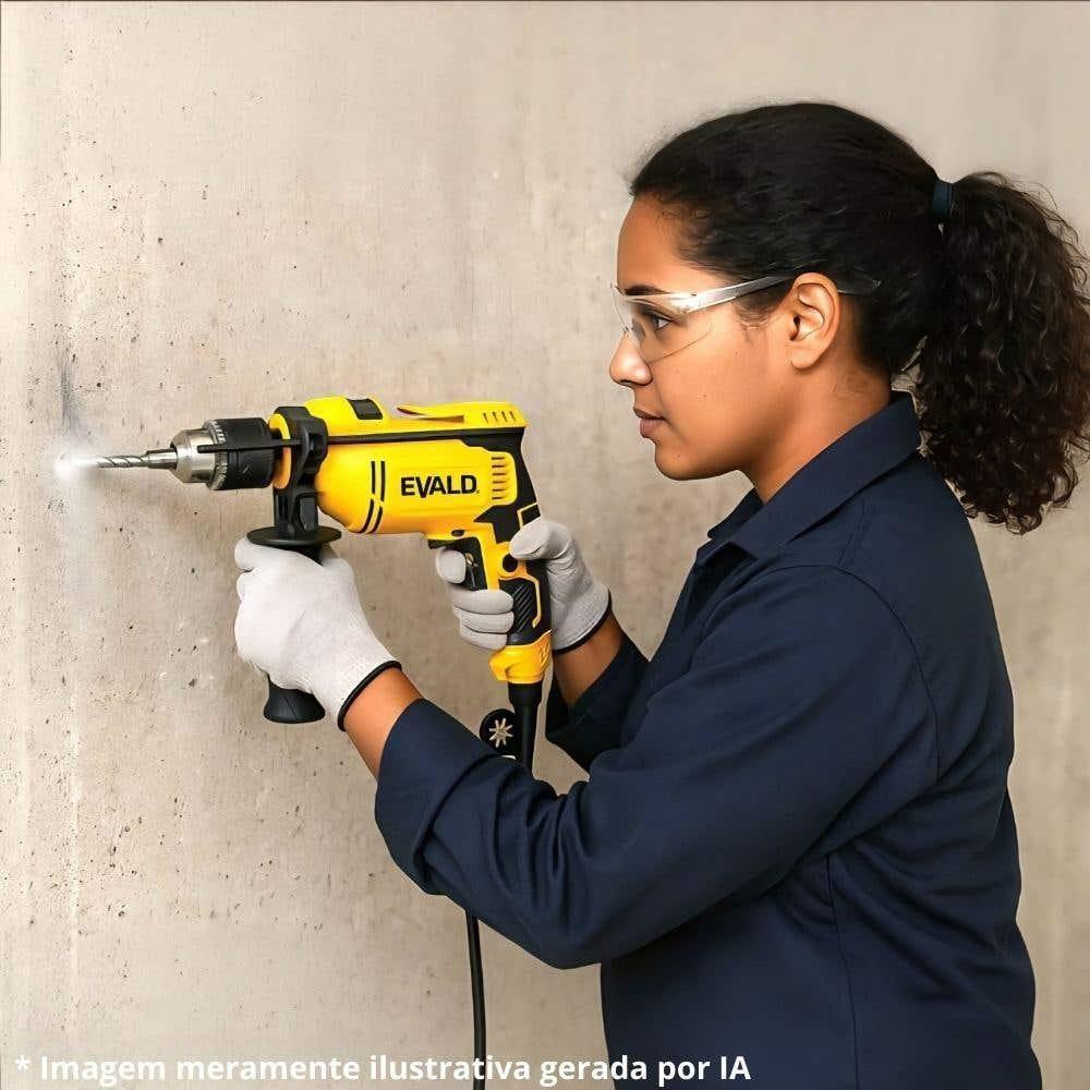 Furadeira De Impacto 1-2 Pol 13 Mm 850w Profissional Efi-850 Evald 220V - 5