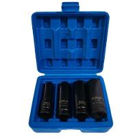 Jogo Soquetes Longos De Impacto 1-2 Pol De 14 A 21 Mm Kit 4 Peças Evsli-4 Evald - 2