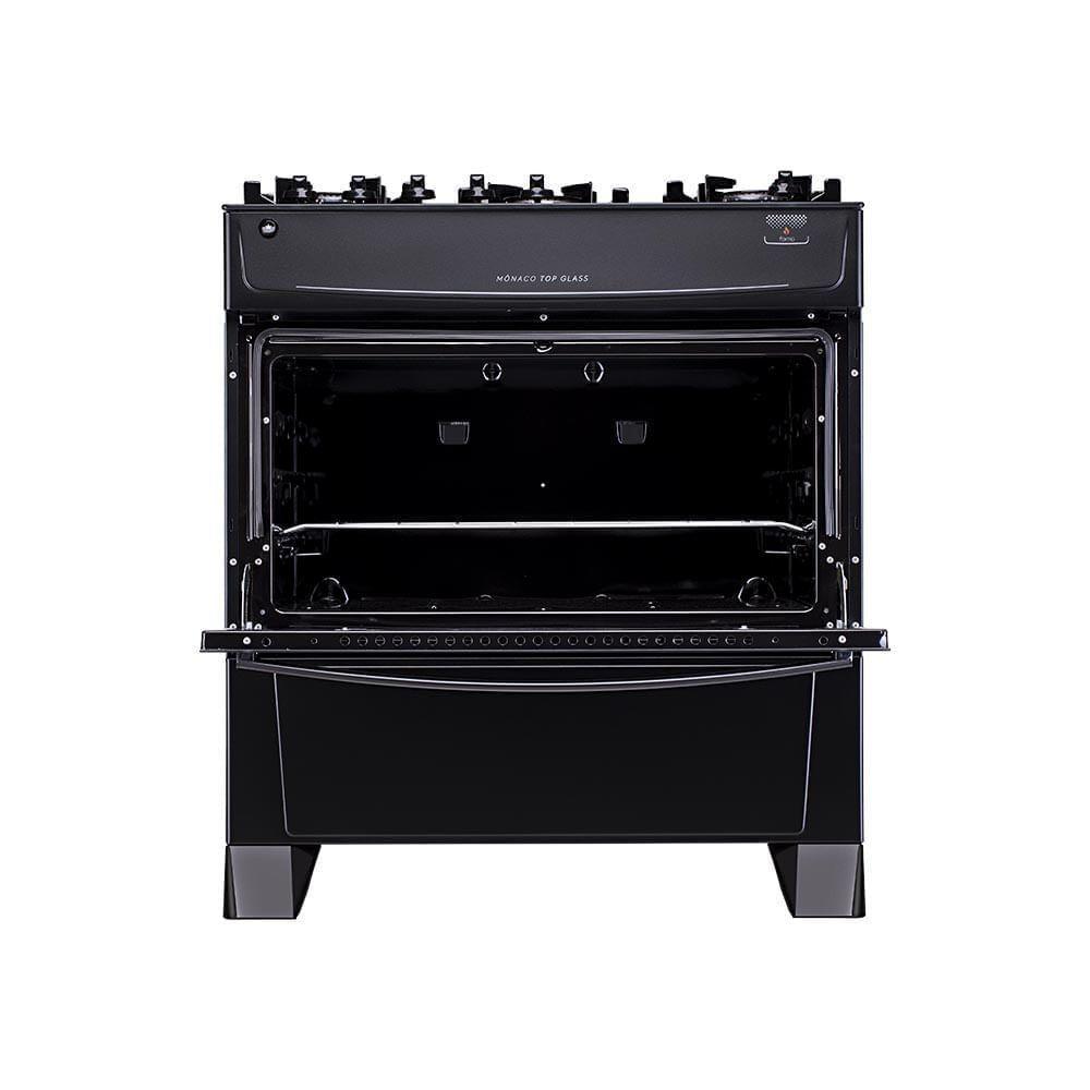 Fogão De Piso Atlas 5 Bocas Monaco Top Glass Mesa De Vidro Preto Bivolt - 3