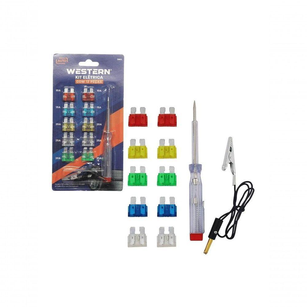 Jogo De Fusiveis Automotivo Western Com 12 Pecas + Chave - 2