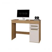 Escrivaninha Atenas 1 Porta E 1 Gaveta Arte Móveis Branco Cinamomo-off White - 1