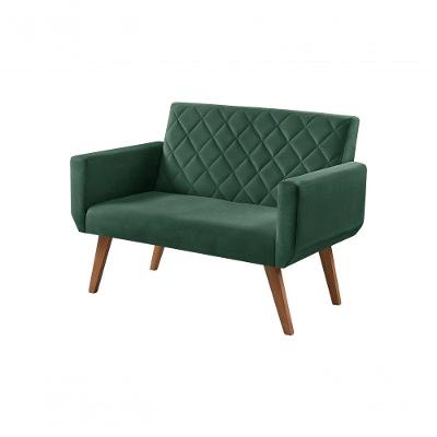 Poltrona Namoradeira 2 Lugares Anabelle Verde Suede Unidecor