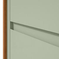 Mesa De Cabeceira 2 Gavetas Loop - Lopas Amendoa Clean-salvia - 3