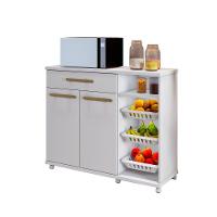 Fruteira Salinas 01 Gaveta 02 Portas E 03 Cestoss Removíveis Arte Móveis Branco - 1