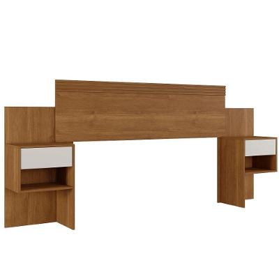 Cabeceira Master Com 2 Mesas De Cabeceiras 2 Gavetas Benetil Cinamomo-off White