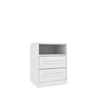 Mesa De Cabeceira 2 Gavetas Com Nicho Barcelona Tcil Neve