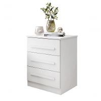 Mesa De Cabeceira 03 Gavetas Império Benetil Branco - 1