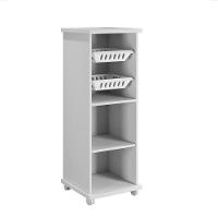 Armário Cozinha Com Fruteira Paraná 1 Porta 1 Prateleira 2 Cestos Arte Móveis Branco - 2