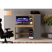 Escrivaninha Savana Com Porta Arte Móveis Cinamomo-grafite - 3