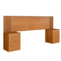 Cabeceira Valência Ripada E 2 Mesas De Cabeceiras Benetil Cinamomo - 2