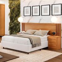 Cabeceira Valência Ripada E 2 Mesas De Cabeceiras Benetil Cinamomo - 4