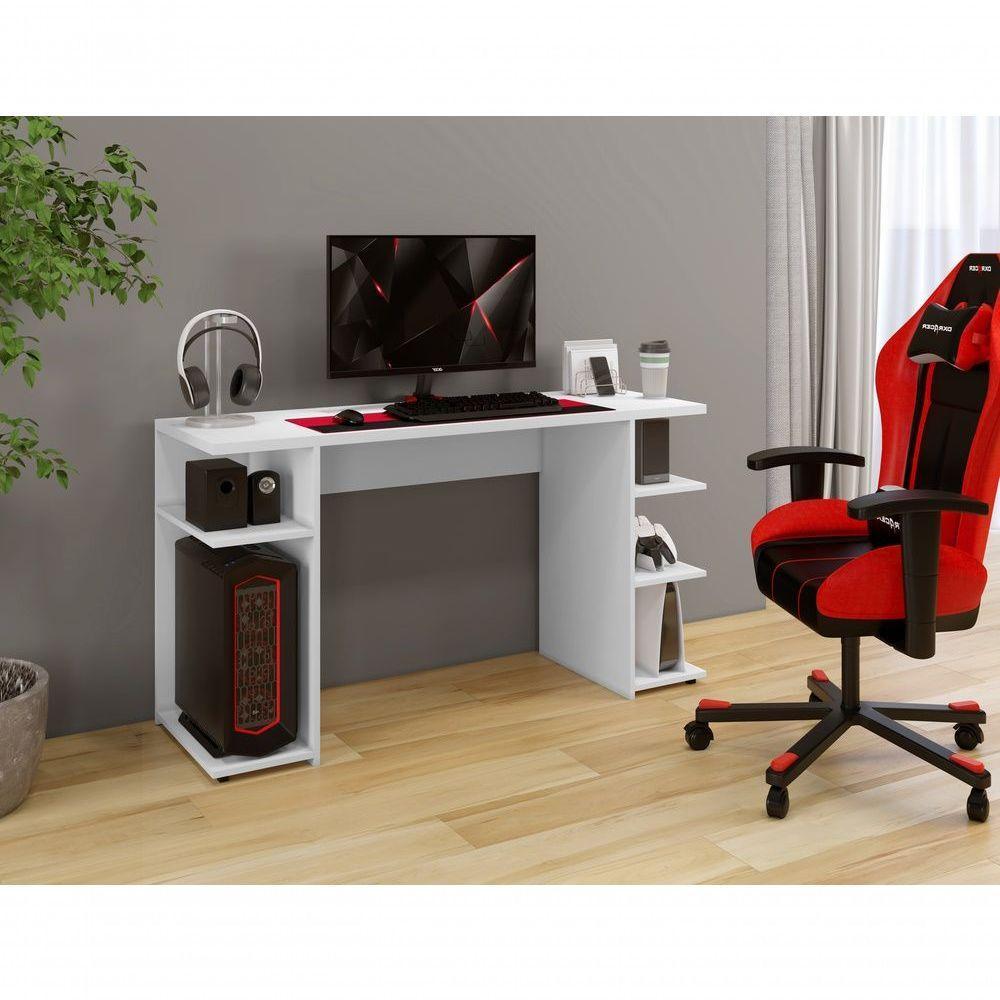 Escrivaninha Gamer Com Nichos Arte Moveis Cinamomo - 1