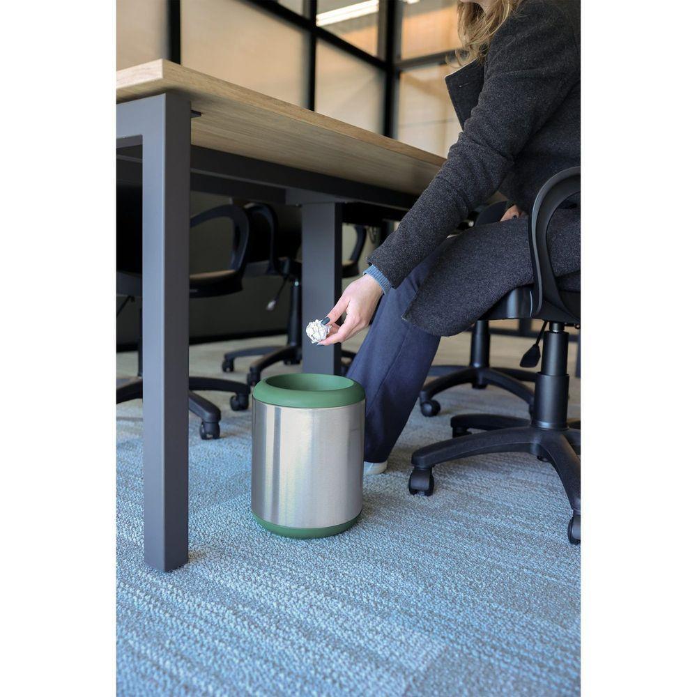 Lixeira Inox Tramontina Portofino Lyf Acabamento Acetinado Aro Polipropileno Sem Tampa 7 L Tramontina - 2