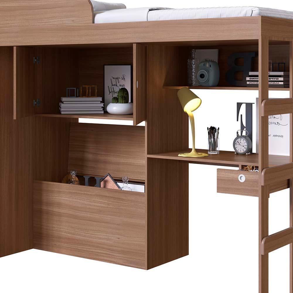Cama Alta Multifuncional Com Baú E Escrivaninha Lion - 3